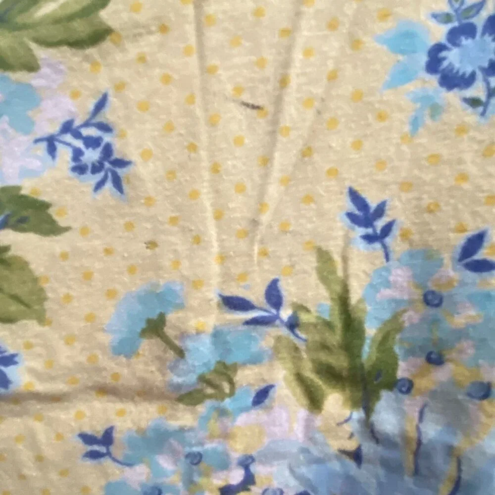 April Cornell Napkins Placemats Floral Yellow Blue Cotton‎ Table Linens Country